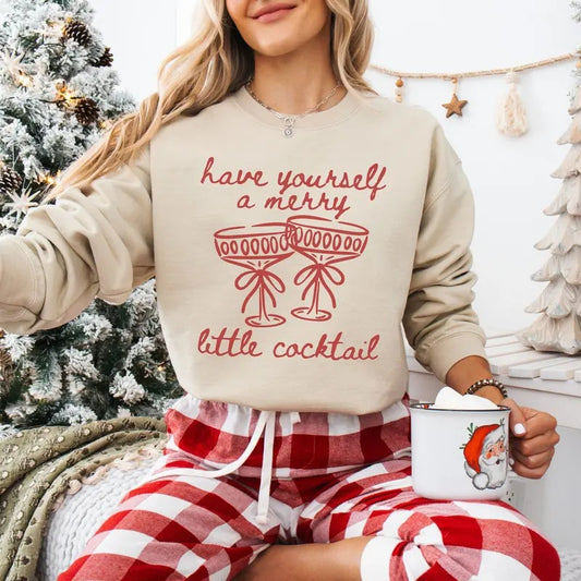 Christmas Cocktail Sweatshirt, Christmas Martini Sweatshirt, Christmas Drink Sweater, Cocktail Club, Espresso Martini...