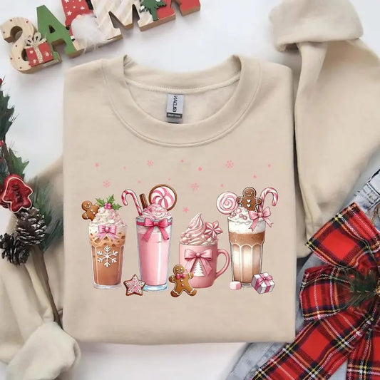 Christmas Coffee Pink Coquette Bow Shirt, Funny Christmas Shirt, 2025 Cofee Pink Shirt, Cute Coffee Shirt, Christmas Woman Shirt, Cofee Tees