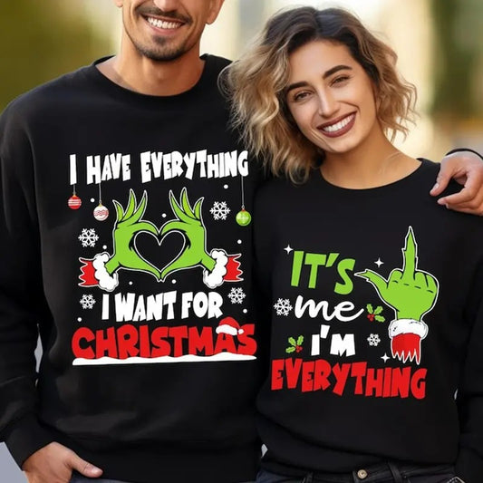 Christmas Couple Merry Christmas Sweatshirt, Christmas Couple Matching, Funny Christmas Couples Sweater, Holiday Couples Sweatshirt
