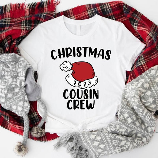 Christmas Cousin Crew 2023 Shirt, Family Matching Christmas Tee, Cousin Gathering Christmas T-Shirt, Holiday Gift Shirt...