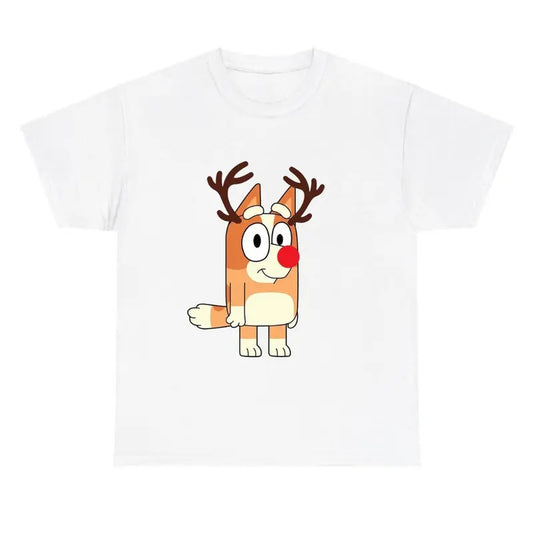 Christmas Cute Blueyyy Reindeer Shirt, Funny Shirt Hoodie, Sweatshirt | InkThreadWorks.com