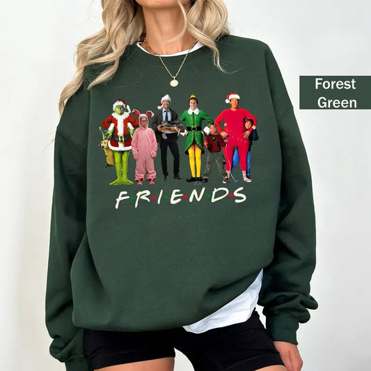 Christmas Friends Sweatshirt, Christmas Movie Watching Shirt, Funny Christmas Family Tee,  Xmas Gifts