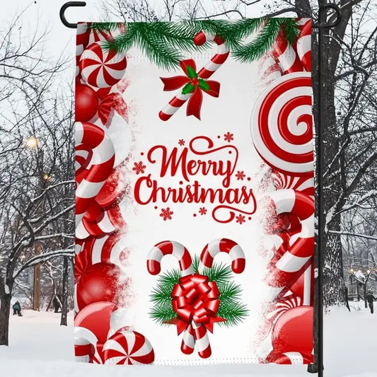 Christmas Garden Flag, Merry Christmas T-Shirts, Hoodie, Sweatshirt | InkThreadWorks.com