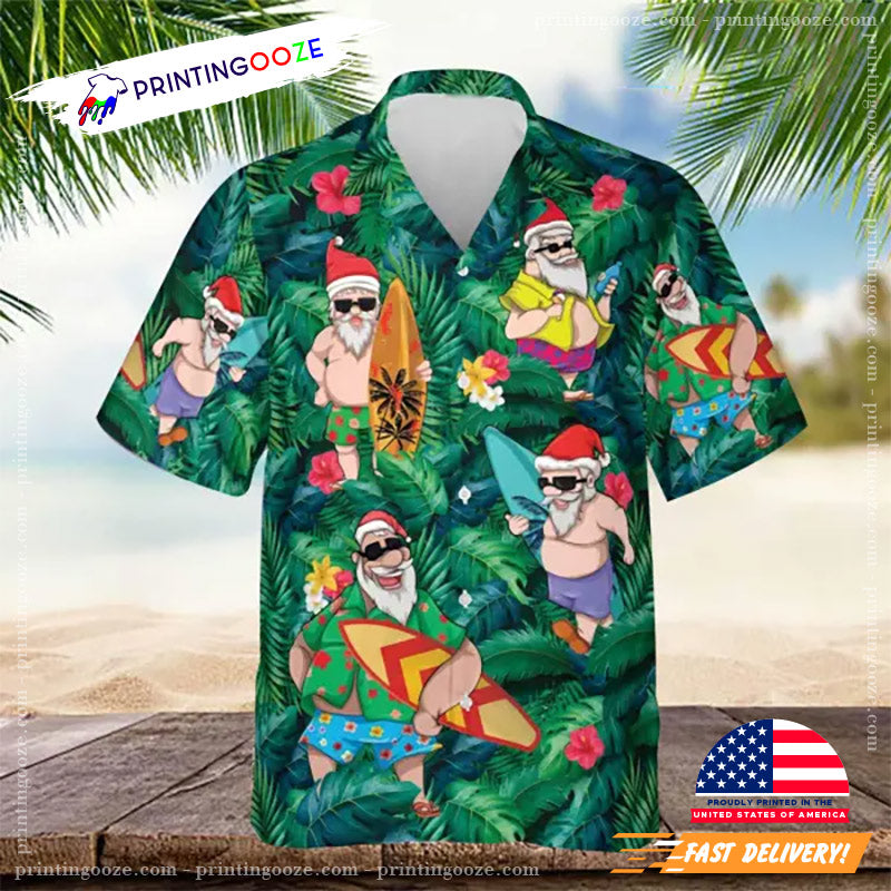 Christmas In July Santa Beach Vacation Hawaiian Shirt
