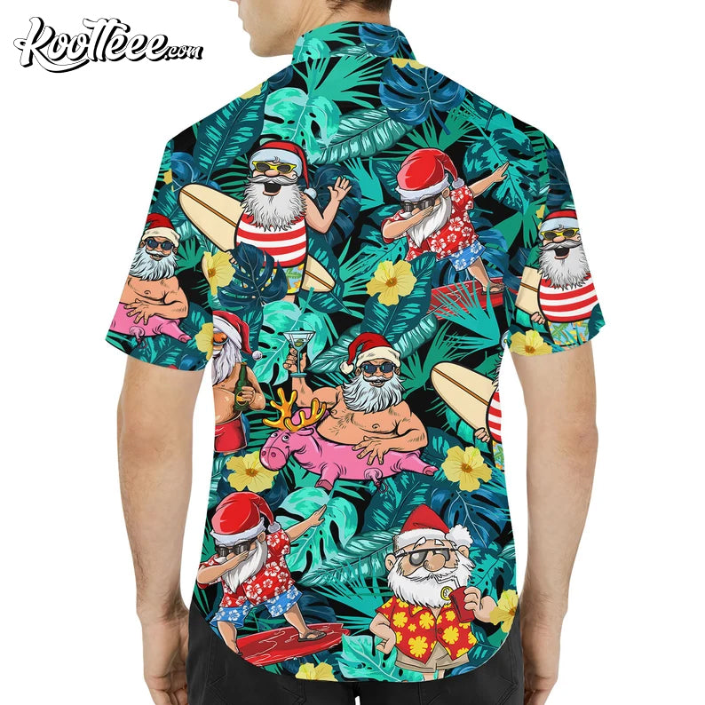 Christmas In July Santa Claus Hawaiian Shirt