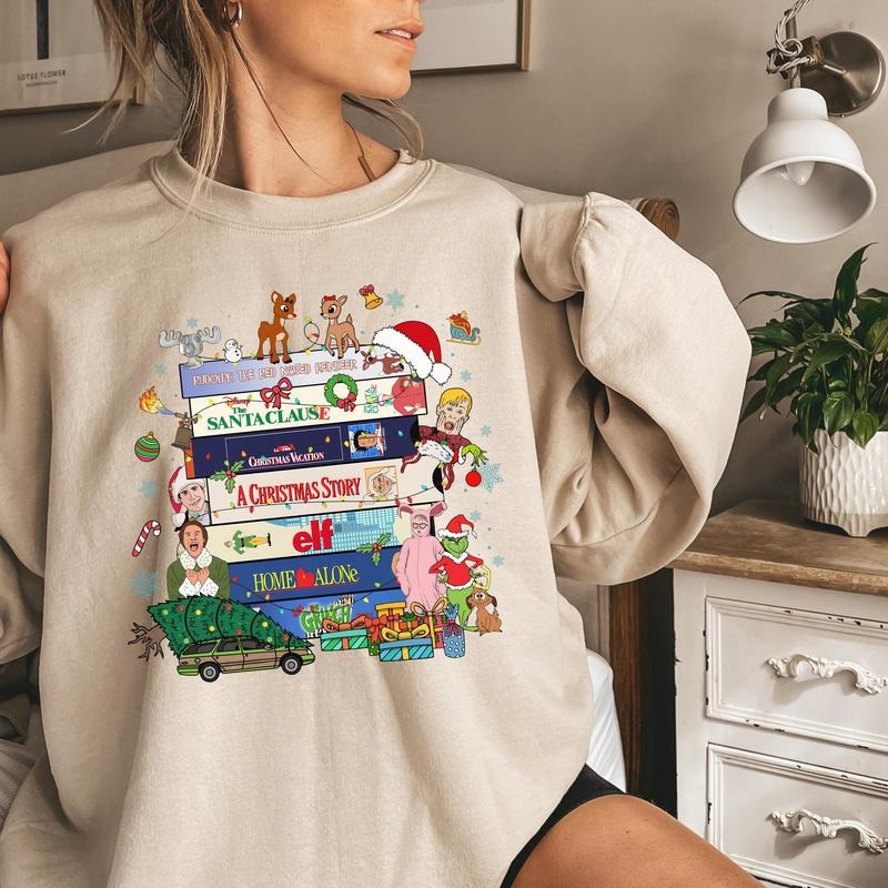 Christmas Movie Watching Sweatshirts, Christmas Movies Shirt, Holiday Spirit Shirts,New Year Shirt, Christmas Crew Xmas Tee