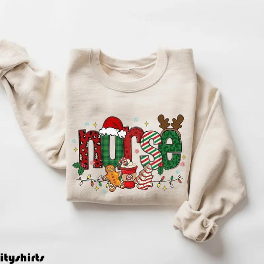 Christmas Nursing Sweatshirt, Nursing School T Shirt,Nurse Christmas shirt, Christmas Shirt, 2024 Christmas,Nurse...