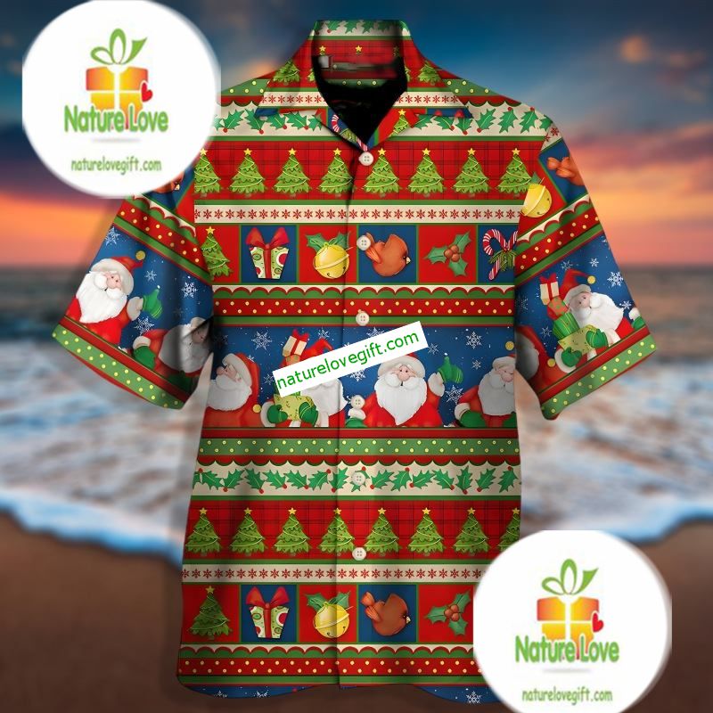 Christmas Santa Claus Xmas Tree Red Ugly Best Hawaiian Shirts