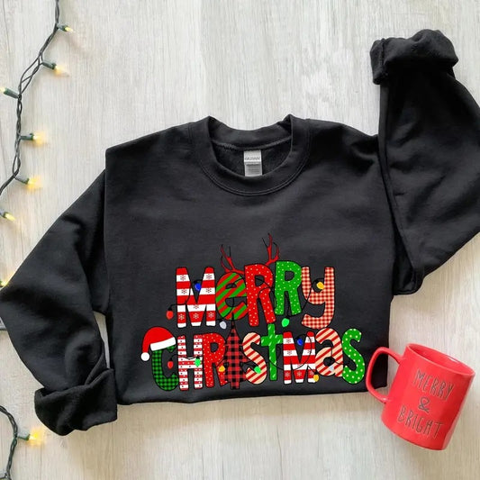 Christmas Sweatshirt, Womens Christmas Sweatshirt, Christmas Sweatshirts for Women, Christmas Gift Women,Merry Christmas...
