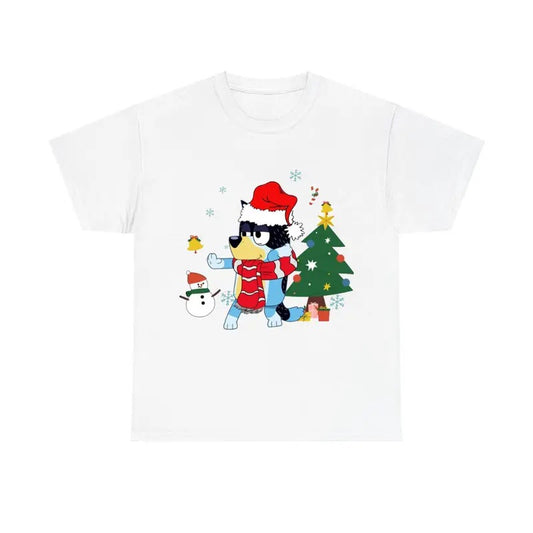 Christmas Tee, Cartoon Dog Cute Christmas Shirt Hoodie, Sweatshirt | InkThreadWorks.com