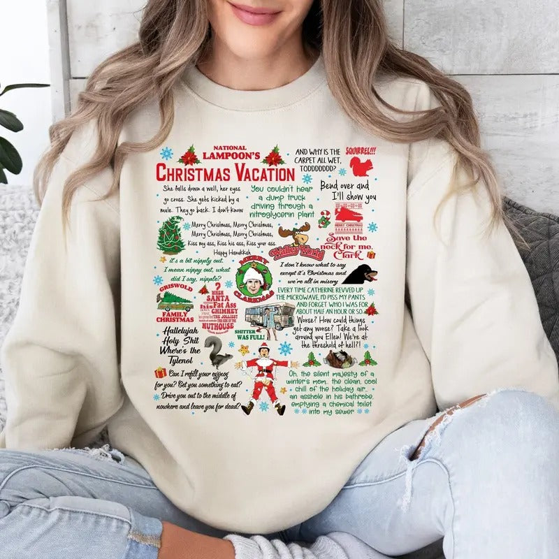 Christmas Vacation Rant Sweatshirt, National Lampoons Sweatshirt, Christmas Vacation Quotes, Clark Griswold Sweatshirt,...