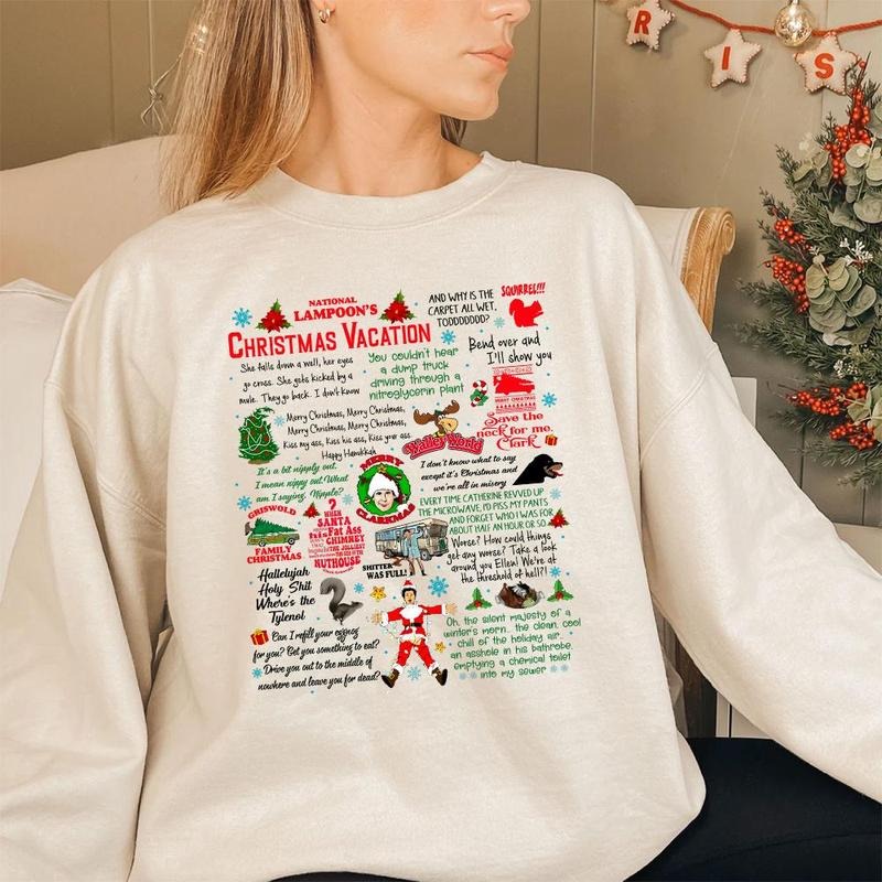 Christmas Vacation Sweatshirt, Hoodie, Christmas Movie Character Sweatshirt, Christmas Gift