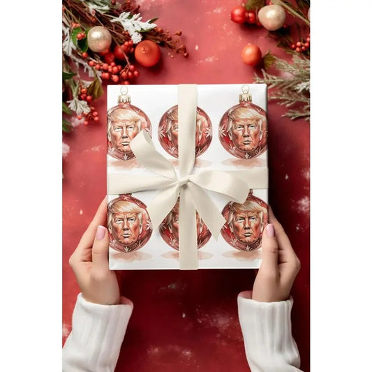 Christmas Wrapping Paper, Trump Holiday Gift Wrap, Funny Political Xmas Gift, Republican Wrapping Paper, President Trump Party Decor,