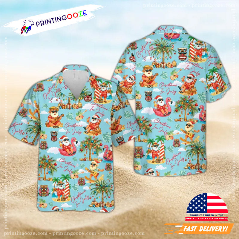 Christmas In July Hawaiian Shirt
