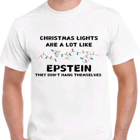 Christmas lights don't hand themselves- men's t-shirt Cotton Menswear Top Tshirt Hoodie, Sweatshirt | InkThreadWorks.com