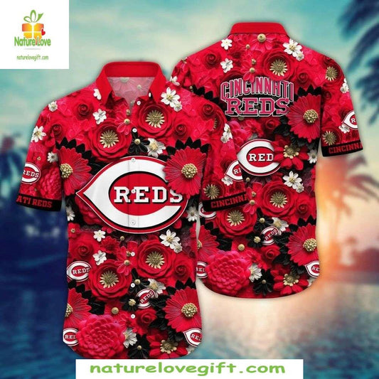 Cincinnati Reds Hawaiian Shirt MLB Floral Baseball Apparel 94P060IX