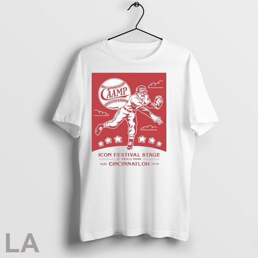 Cincinnati Reds Caamp Icon Festival Stage At Smale Park Oh Aug 24 2025 T Shirts