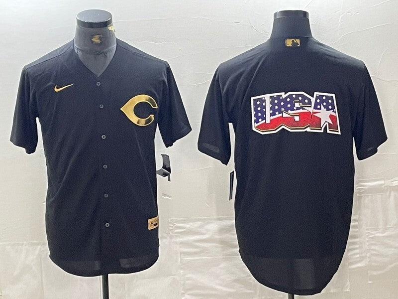 Cincinnati Reds Black Gold 4 Edition Style 2