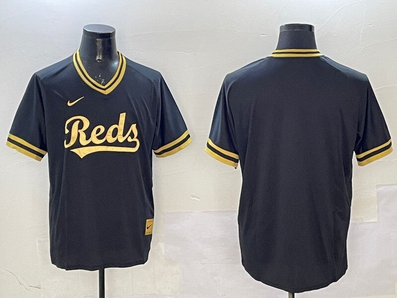 Cincinnati Reds Reds Black Gold Adult Style 2