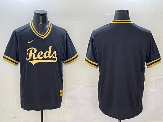 Cincinnati Reds Reds Black Gold Adult Style 2