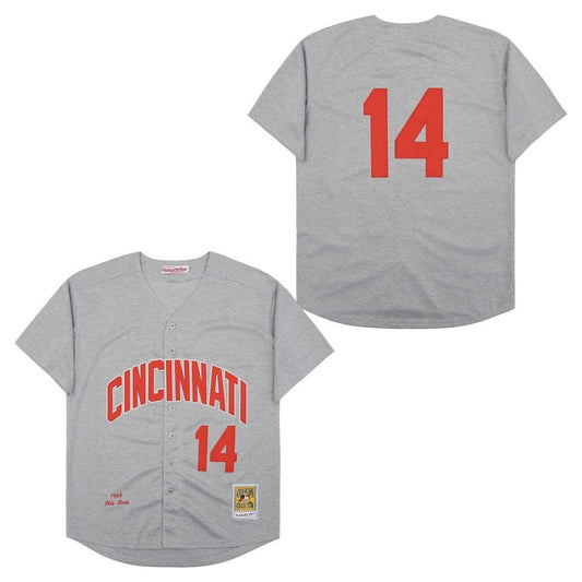 Cincinnati Reds #14 Pete Rose Reds 14 Hemp Gray Retro Style 1