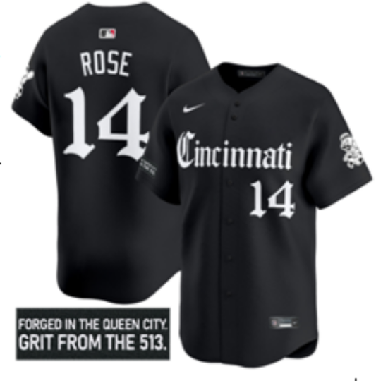 Cincinnati Reds #14 Pete Rose Reds 5 Collaboration Style 3