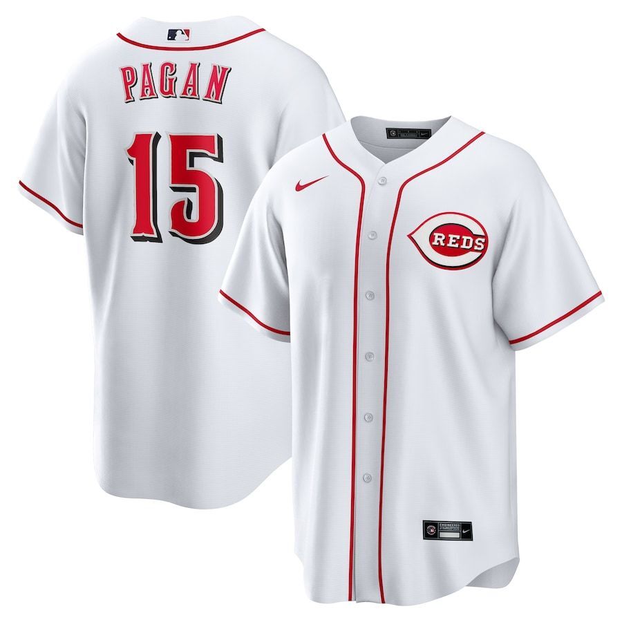 Cincinnati Reds #15 Emilio Pagan Home Replica Jersey - White Style 2