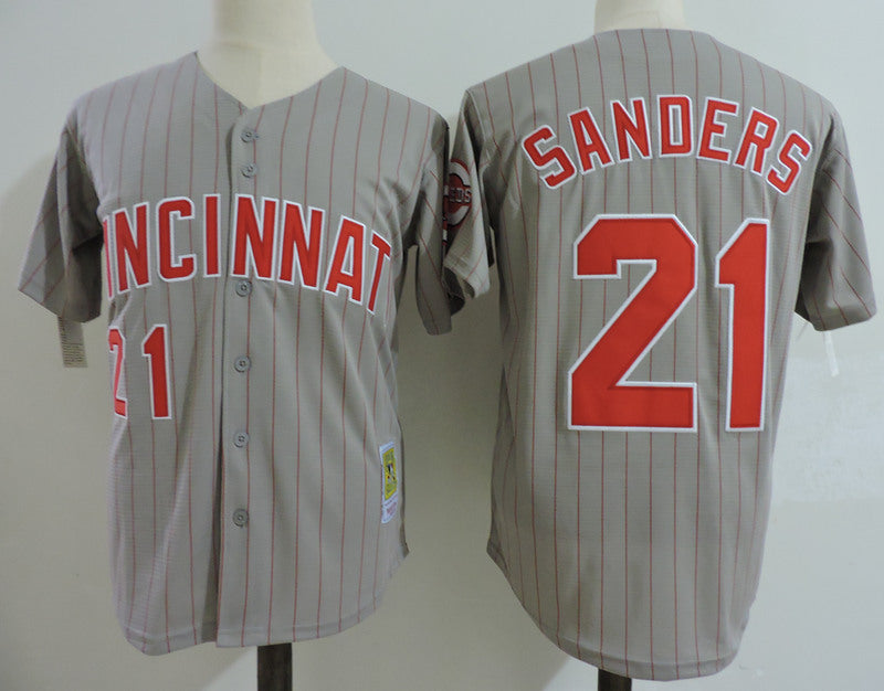 Cincinnati Reds #21 Deion Sanders Style 3