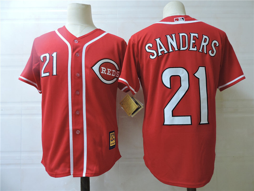 Cincinnati Reds #21 Deion Sanders Style 4