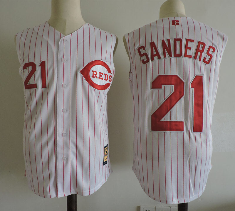 Cincinnati Reds #21 Deion Sanders Style 7