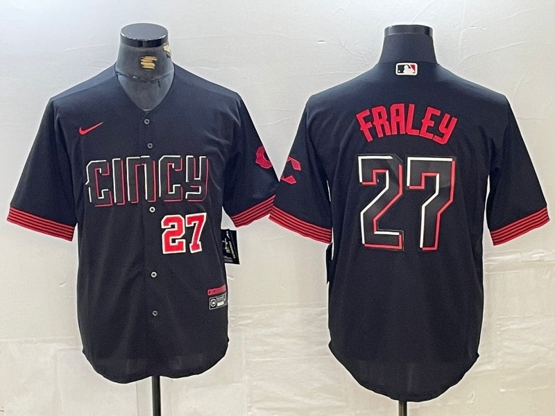 Cincinnati Reds #27 Jake Fraley Reds City Adult Style 3