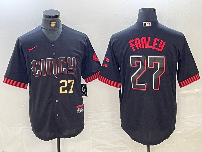 Cincinnati Reds #27 Jake Fraley Reds City Adult Style 4