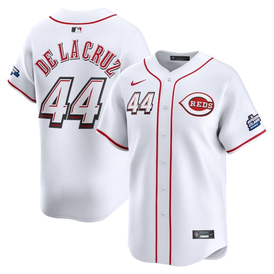 Cincinnati Reds #44 Elly De La Cruz 2025 MLB Speedway Classic Home Limited Player Jersey - White