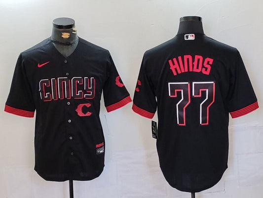 Cincinnati Reds #77 Rece Hinds Reds City Adult Style 1
