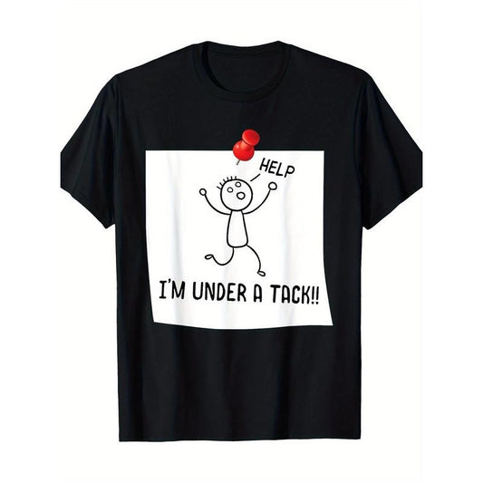 Clapper, Help! I'm Pinned! Sticky Man Joke Funny T-shirt, Men's T-shirt, 180G Made in USA