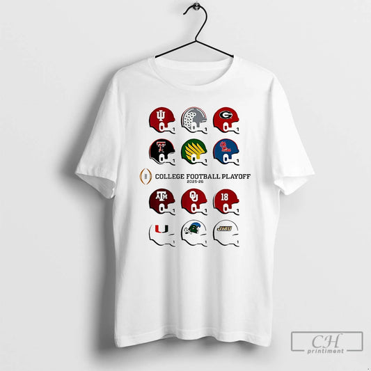 Classic 2025 College Football Playoff Field Toy Team Helmets T-Shirts, Hoodie, Sweatshirt | InkThreadWorks.com