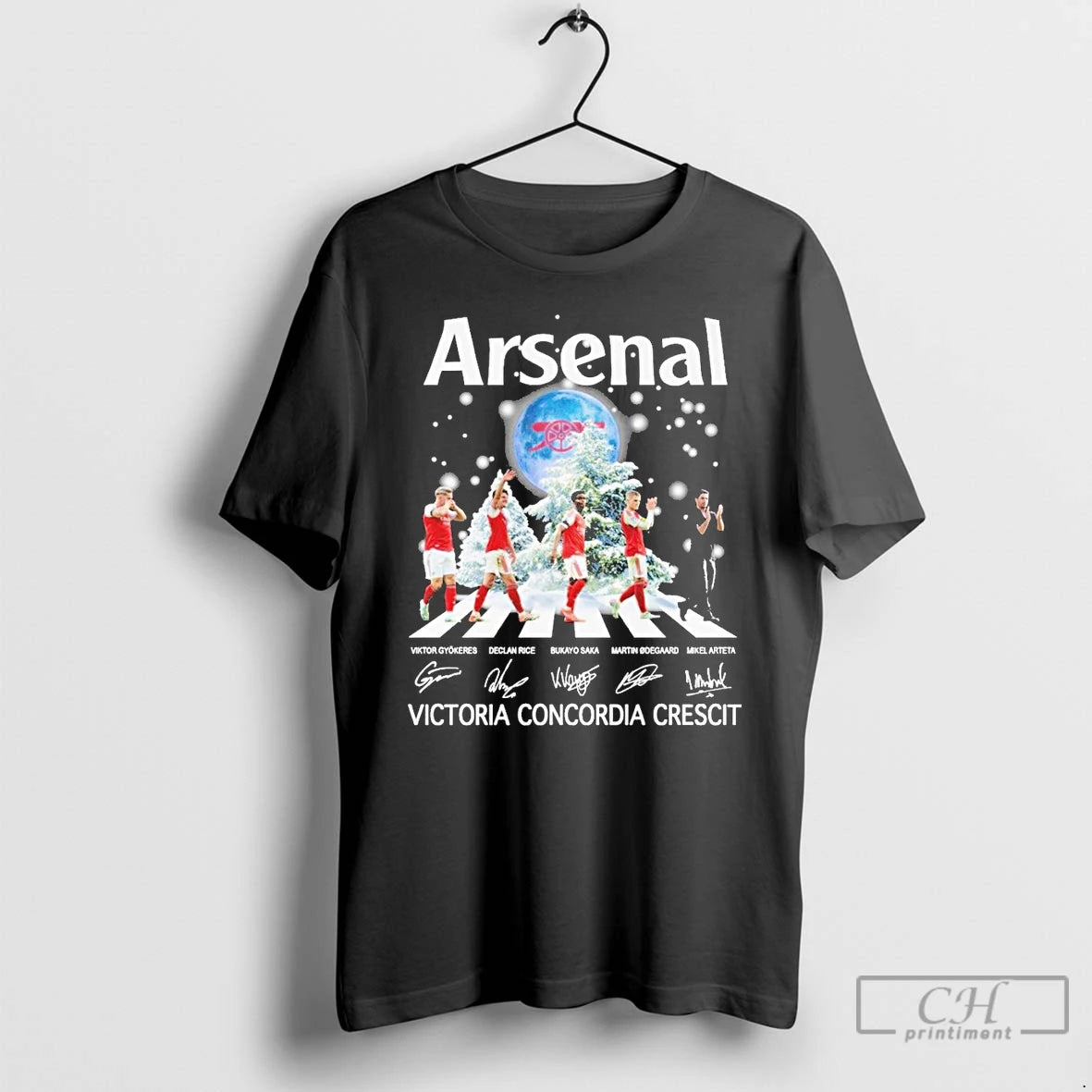 Classic Arsenal Victoria Concordia Crescit Christmas Signature T-Shirts, Hoodie, Sweatshirt | InkThreadWorks.com