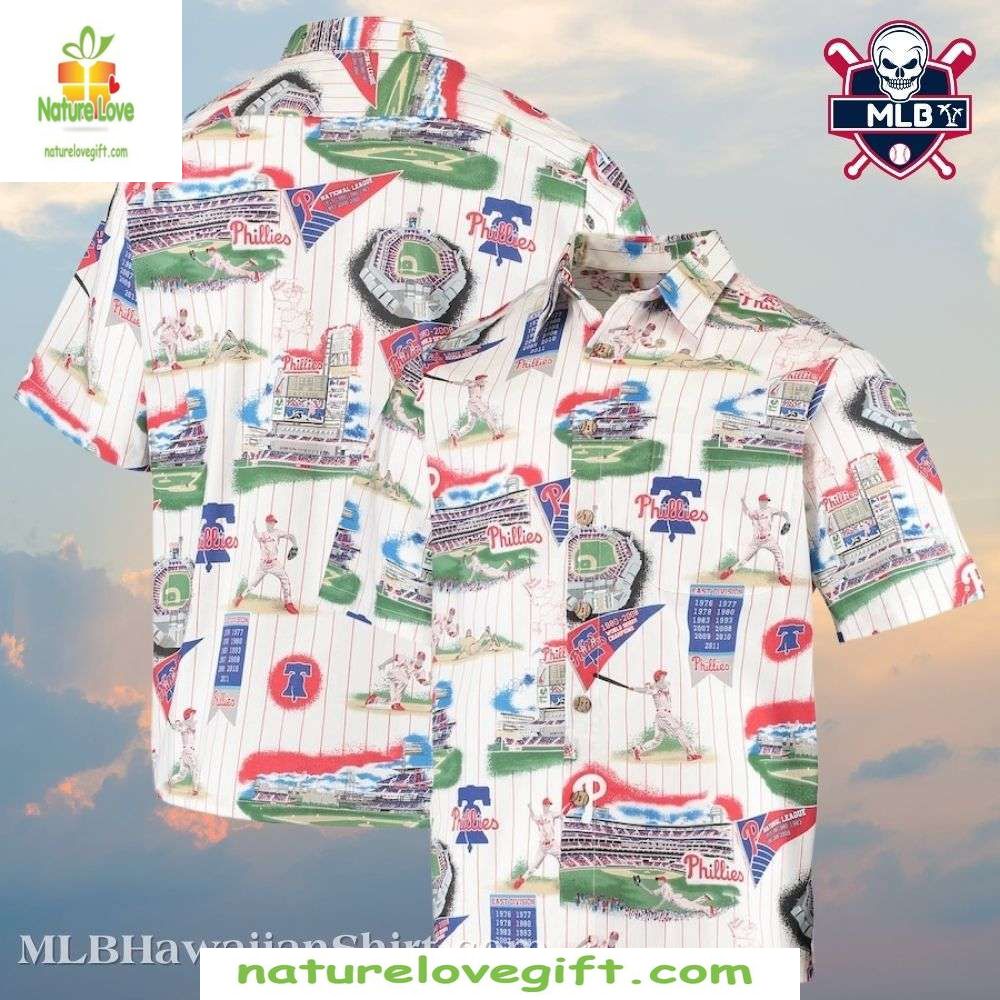Philadelphia Phillies Hawaiian Shirt Classic Ballpark Memories MLB Baseball Apparel