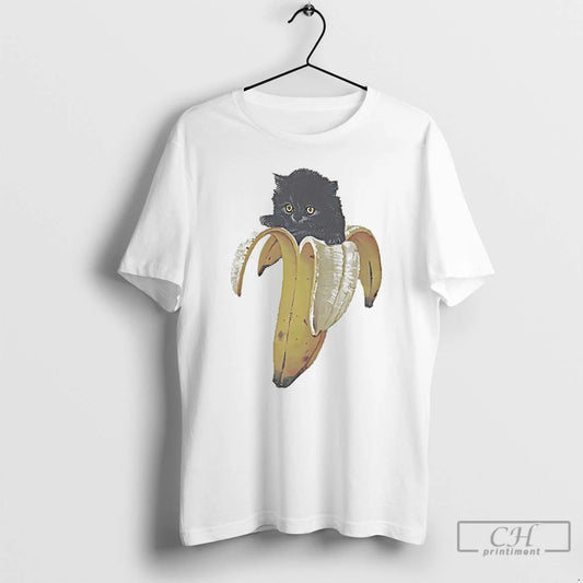 Classic Banana Black Cat T-Shirts, Hoodie, Sweatshirt | InkThreadWorks.com