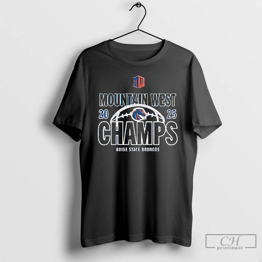 Classic Boise State Broncos 2025 Mountain West Champions Locker Room T-Shirts, Hoodie, Sweatshirt | InkThreadWorks.com