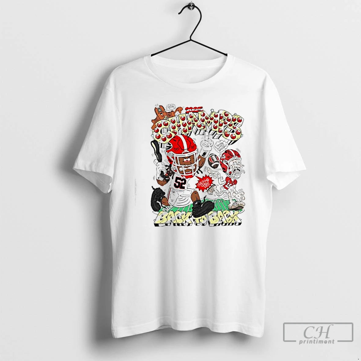 Classic Champs Georgia Bulldogs Football Teams Back To Back Graphic T-Shirts, Hoodie, Sweatshirt | InkThreadWorks.com