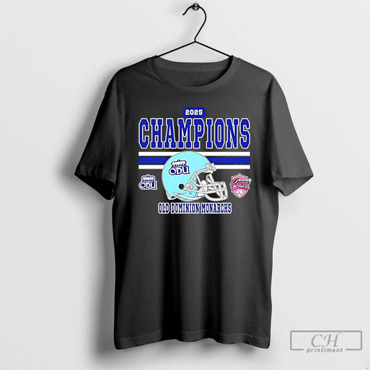 Classic Cure Bowl Champions 2025 Old Dominion Monarchs Football Helmet T-Shirts, Hoodie, Sweatshirt | InkThreadWorks.com