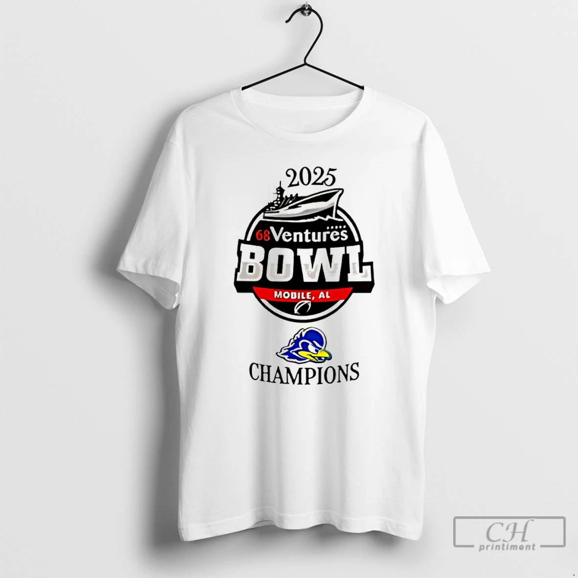 Classic Delaware Blue Hens 2025 68 Ventures Bowl Champions T-Shirts, Hoodie, Sweatshirt | InkThreadWorks.com