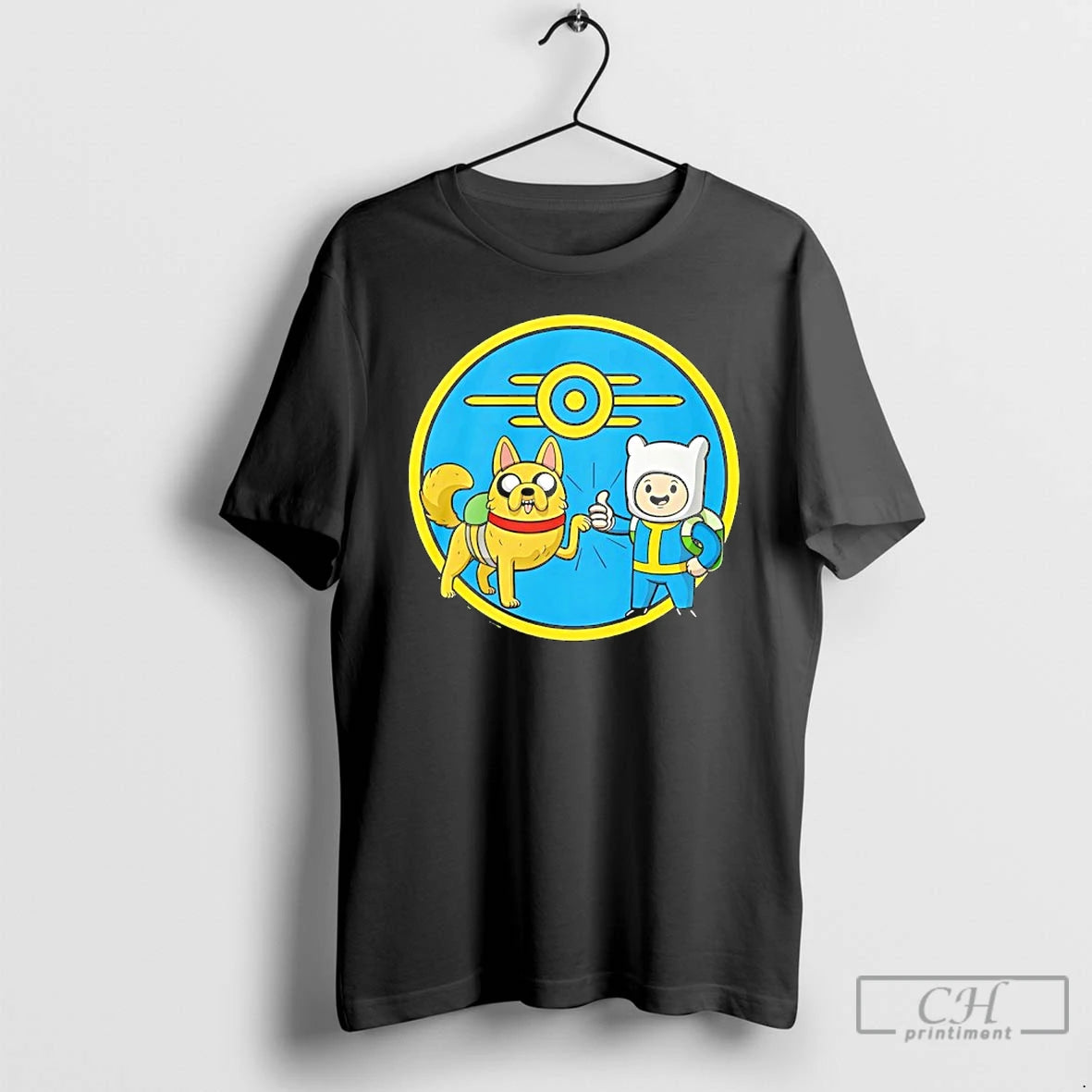 Classic Finn And Jake Fallout Adventure Time Wasteland Time Logo T-Shirts, Hoodie, Sweatshirt | InkThreadWorks.com