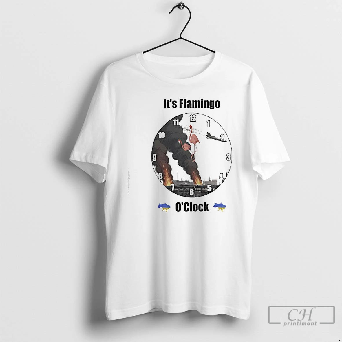Classic Flamingo Oclock Graphic T-Shirts, Hoodie, Sweatshirt | InkThreadWorks.com
