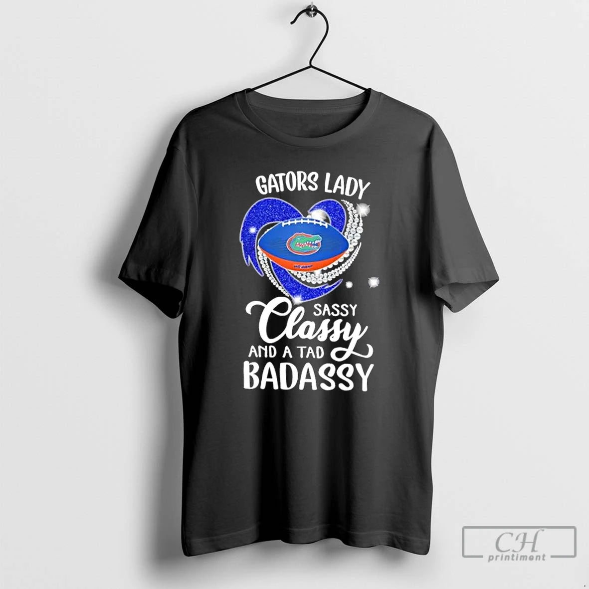 Classic Florida Gators Lady Sassy Classy And A Tad Badassy Diamond Heart T Shirts Sweater Hoodie, Sweatshirt