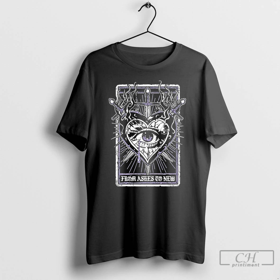 Classic From Ashes To New 3 Of Swords Eye T-Shirts, Hoodie, Sweatshirt | InkThreadWorks.com