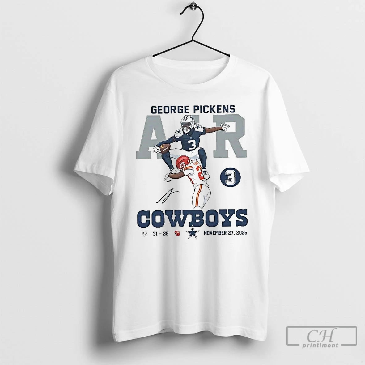 Classic George Pickens Air Hurdle Dallas Cowboys T-Shirts, Hoodie, Sweatshirt | InkThreadWorks.com