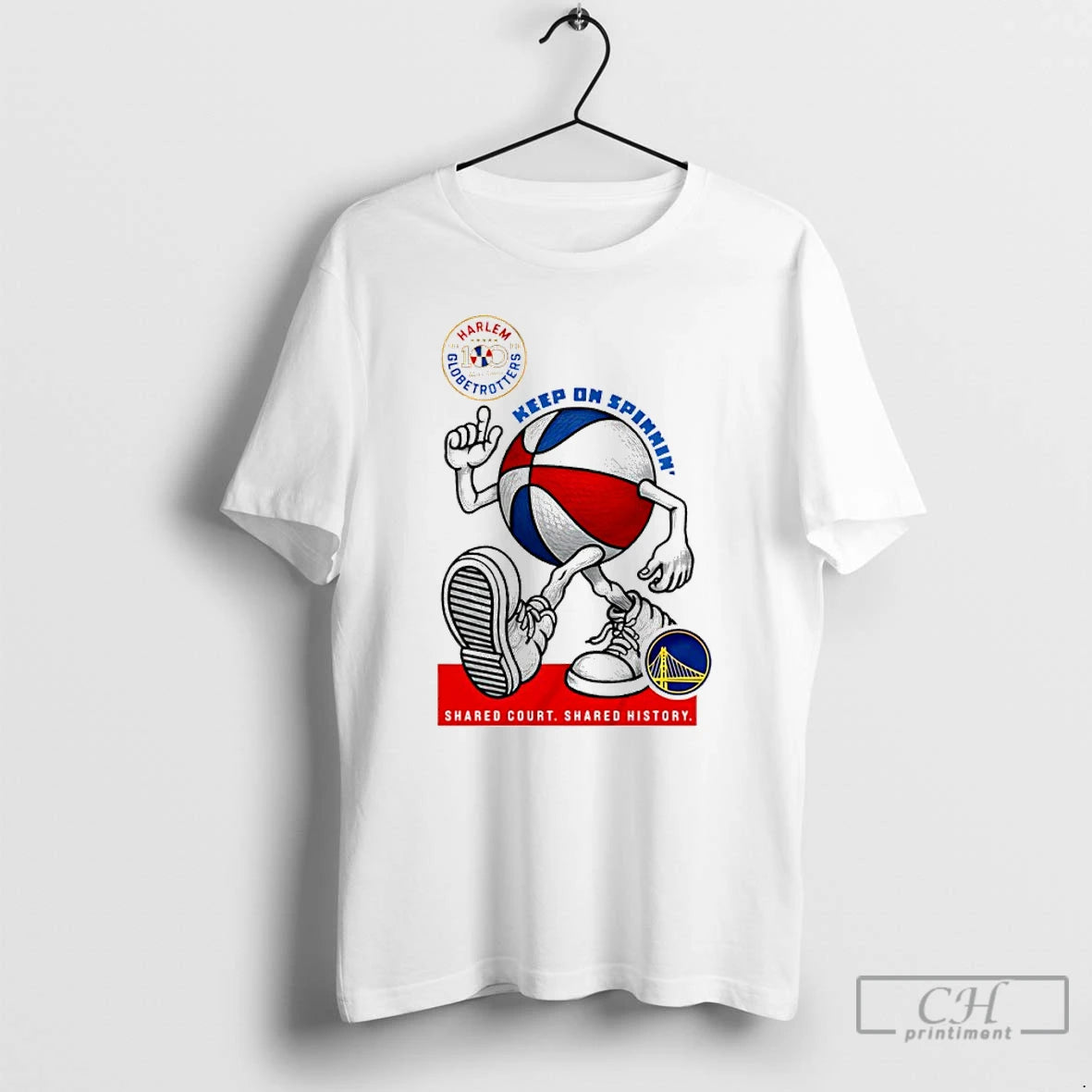 Classic Golden State Warriors X Harlem Globetrotters Keep On Spinning T-Shirts, Hoodie, Sweatshirt | InkThreadWorks.com