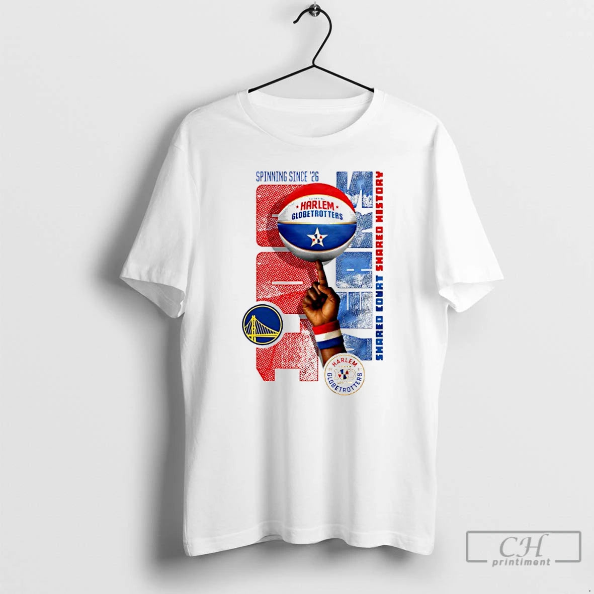 Classic Golden State Warriors X Harlem Globetrotters Spinning Since 26 T-Shirts, Hoodie, Sweatshirt | InkThreadWorks.com